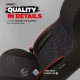 Καλύμματα Αυτοκινήτου Otom Sport Plus City Design Universal Βαμβακερό Ύφασμα / Rachel / Δερματίνη Σετ Εμπρός / Πίσω  Με Ενσωματωμένα Προσκέφαλα Μαύρο Με Κόκκινο Κέντημα SPTPLS-102CTY 11 Τεμαχίων1