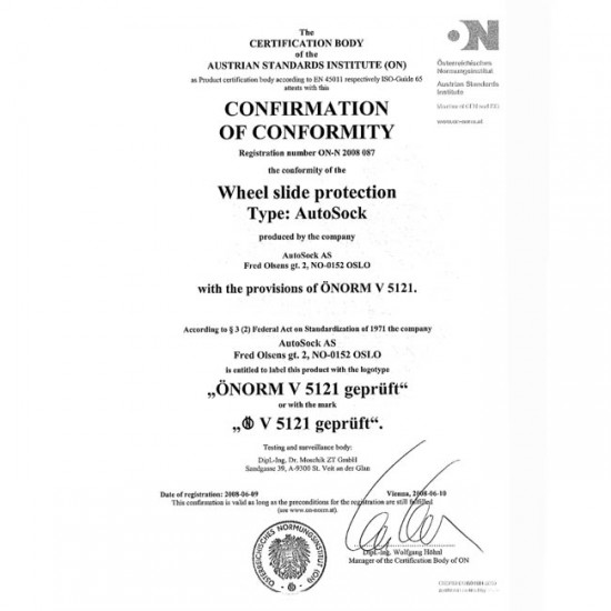 Αντιολισθητικό Πανί - Χιονοκουβέρτα Ελαστικών Φορτηγού Autosock AL59 2 Τεμάχια