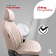 Καλύμματα Αυτοκινήτου Otom Coral Design Universal Full Δερματίνη Σετ Εμπρός / Πίσω Μπεζ CRΑL-102 11 Τεμαχίων