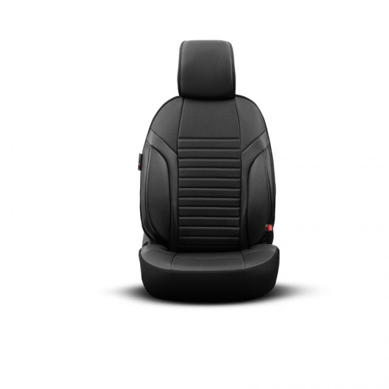 Καλύμματα Αυτοκινήτου Otom Coral Design Universal Full Δερματίνη Σετ Εμπρός / Πίσω Μαύρο CRΑL-101 11 Τεμαχίων