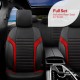 Καλύμματα Αυτοκινήτου Otom Coral Design Universal Full Δερματίνη Σετ Εμπρός / Πίσω Μαύρο / Κόκκινο CRΑL-104 11 Τεμαχίων
