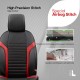 Καλύμματα Αυτοκινήτου Otom Coral Design Universal Full Δερματίνη Σετ Εμπρός / Πίσω Μαύρο / Κόκκινο CRΑL-104 11 Τεμαχίων