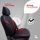 Καλύμματα Αυτοκινήτου Otom Coral Design Universal Full Δερματίνη Σετ Εμπρός / Πίσω Μαύρο / Κόκκινο CRΑL-104 11 Τεμαχίων