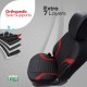 Καλύμματα Αυτοκινήτου Otom Coral Design Universal Full Δερματίνη Σετ Εμπρός / Πίσω Μαύρο / Κόκκινο CRΑL-104 11 Τεμαχίων