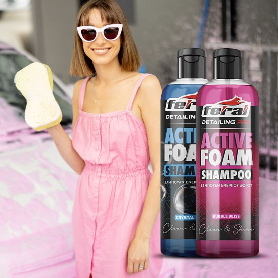 Σαμπουάν Ενεργού Αφρού Αυτοκινήτου Με Άρωμα Blue Crystal Feral Detailing Pro 500ml 1 Τεμάχιο