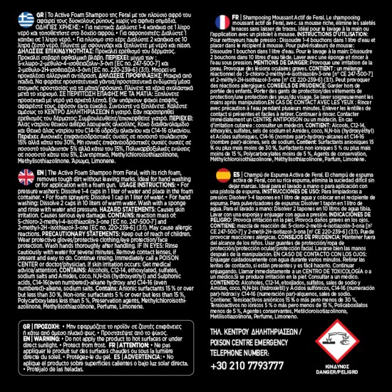 Σαμπουάν Ενεργού Αφρού Αυτοκινήτου Με Άρωμα Bubble Bliss Feral Detailing Pro 500ml 1 Τεμάχιο