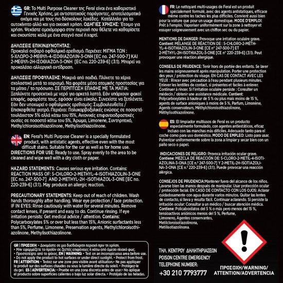 Καθαριστικό Γενικής Χρήσης Bubble Bliss Feral Detailing Pro 750ml 1 Τεμάχιο