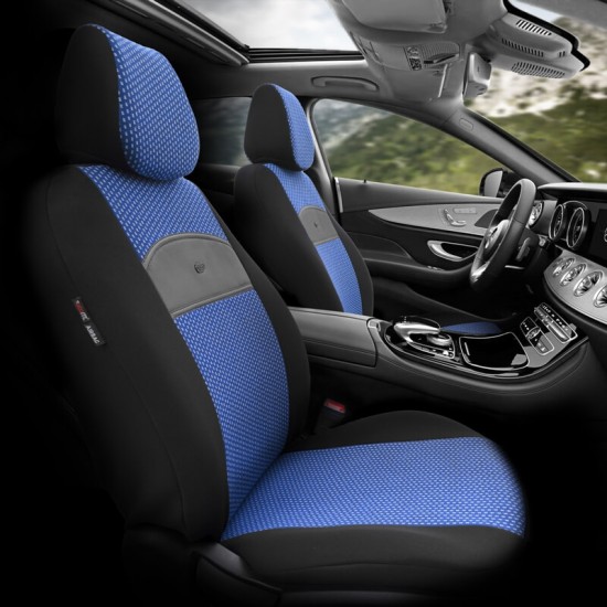 Καλύμματα Αυτοκινήτου Otom Smart Design Universal Ύφασμα / Δερματίνη Σετ Εμπρός / Πίσω Μαύρο / Μπλε SLTSMT104-NZ 11 Τεμαχίων