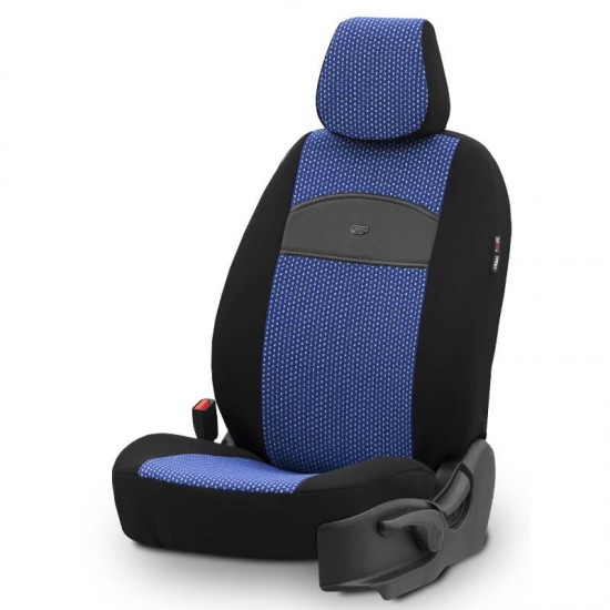 Καλύμματα Αυτοκινήτου Otom Smart Design Universal Ύφασμα / Δερματίνη Σετ Εμπρός / Πίσω Μαύρο / Μπλε SLTSMT104-NZ 11 Τεμαχίων