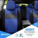 Καλύμματα Αυτοκινήτου Otom Smart Design Universal Ύφασμα / Δερματίνη Σετ Εμπρός / Πίσω Μαύρο / Μπλε SLTSMT104-NZ 11 Τεμαχίων