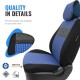 Καλύμματα Αυτοκινήτου Otom Smart Design Universal Ύφασμα / Δερματίνη Σετ Εμπρός / Πίσω Μαύρο / Μπλε SLTSMT104-NZ 11 Τεμαχίων
