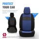 Καλύμματα Αυτοκινήτου Otom Smart Design Universal Ύφασμα / Δερματίνη Σετ Εμπρός / Πίσω Μαύρο / Μπλε SLTSMT104-NZ 11 Τεμαχίων