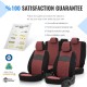Καλύμματα Αυτοκινήτου Otom Smart Design Universal Ύφασμα / Δερματίνη Σετ Εμπρός / Πίσω Μαύρο / Κόκκινο SLTSMT103-NZ 11 Τεμαχίων