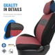 Καλύμματα Αυτοκινήτου Otom Smart Design Universal Ύφασμα / Δερματίνη Σετ Εμπρός / Πίσω Μαύρο / Κόκκινο SLTSMT103-NZ 11 Τεμαχίων