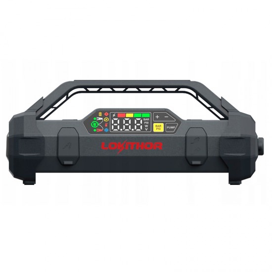 Εκκινητής Μπαταριών Αυτοκινήτου, Powerbank, Κομπρεσσέρ Αέρος 150PSI, Φακός Led 4 Σε1 Lokithor JA302 PRO 12 Volt 3000A 1 Τεμάχιο