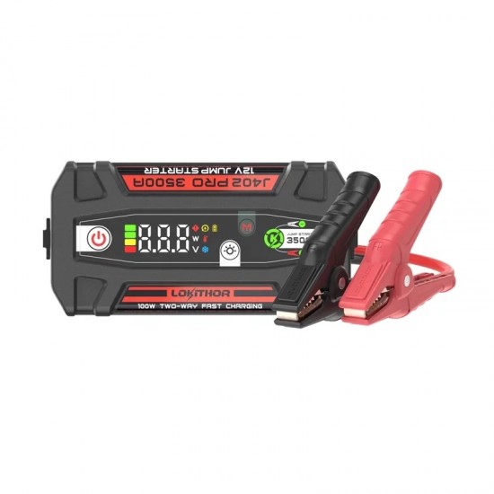 Εκκινητής Μπαταριών Αυτοκινήτου, Powerbank, Φακός Led 3 Σε1 Lokithor J402 PRO 12 Volt 3500A 1 Τεμάχιο