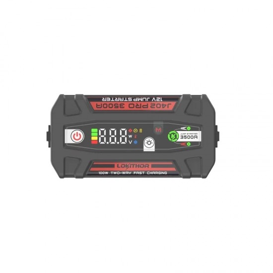 Εκκινητής Μπαταριών Αυτοκινήτου, Powerbank, Φακός Led 3 Σε1 Lokithor J402 PRO 12 Volt 3500A 1 Τεμάχιο