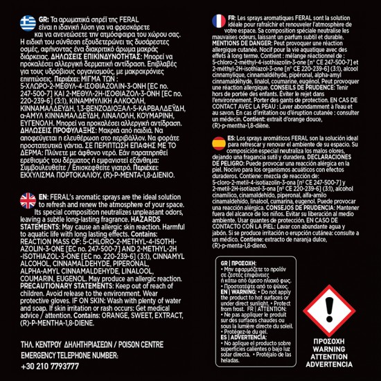 Αρωματικό Χώρου Bubble Bliss Feral Detailing Pro 500ml 1 Τεμάχιο