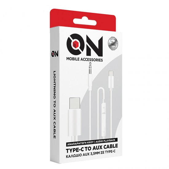 ON Mobile Accessories Καλώδιο AUX 3.5mm σε Type-C