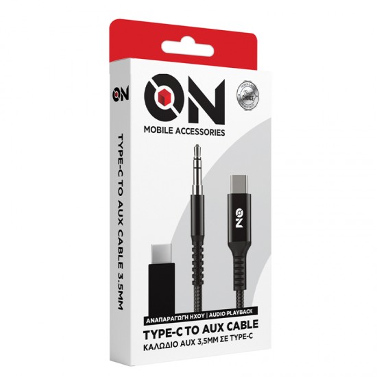 ON Mobile Accessories Καλώδιο AUX 3.5mm σε Type-C