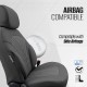 Καλύμματα Αυτοκινήτου Otom Progressive Design Universal Full Δερματίνη Σετ Εμπρός / Πίσω Μαύρο / Γκρι PRG-103 11 Τεμαχίων