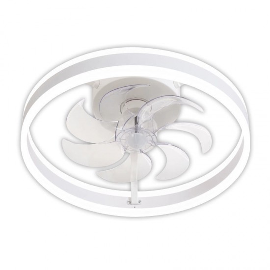 Ανεμιστήρας Οροφής PRCF-80609 Primo 20'' 50εκ. Με Τηλεχειριστήριο 1Φως LED 7 Φτερά Λευκός