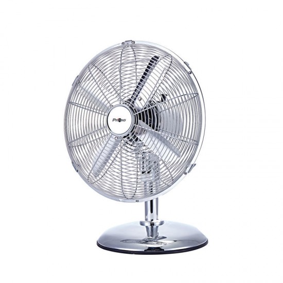 Ανεμιστήρας Επιτραπέζιος PRΤF-80579 Primo 12'' 30εκ. Μεταλλικός Χρώμιο