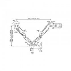 Βάση Οθόνης Γραφείου M142P Barkan 13