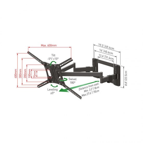 Βάση Τηλεόρασης Τοίχου BM464L Barkan 13