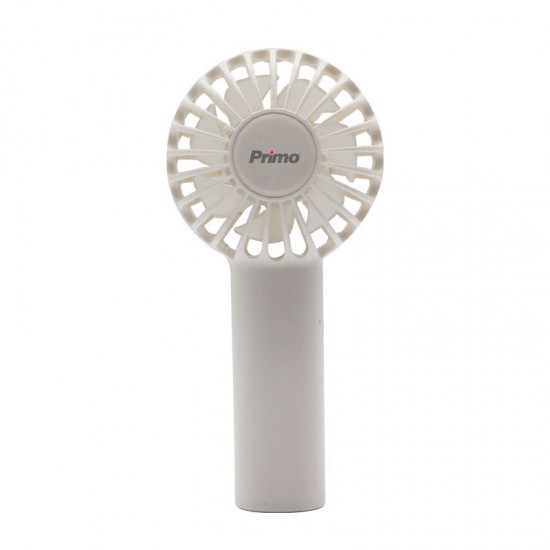 Ανεμιστήρας Mini Χειρός PRMF-80689 Primo 2.5'' 6cm Λευκός Επαναφορτιζόμενος