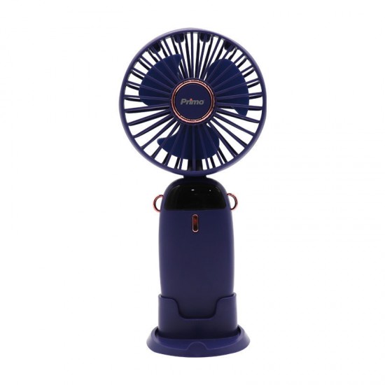 Ανεμιστήρας Mini PRMF-80696 Primo 3.5'' 9cm Μπλέ Επαναφορτιζόμενος