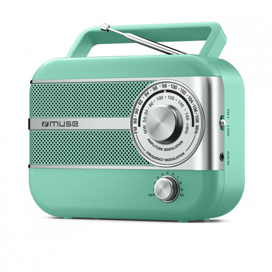 Ραδιόφωνο M-056AG MUSE Μπαταρίας-Ρεύματος Αναλογικό Πράσινο Retro