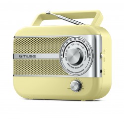 Ραδιόφωνο M-056SC MUSE Μπαταρίας-Ρεύματος Αναλογικό Κίτρινο Retro