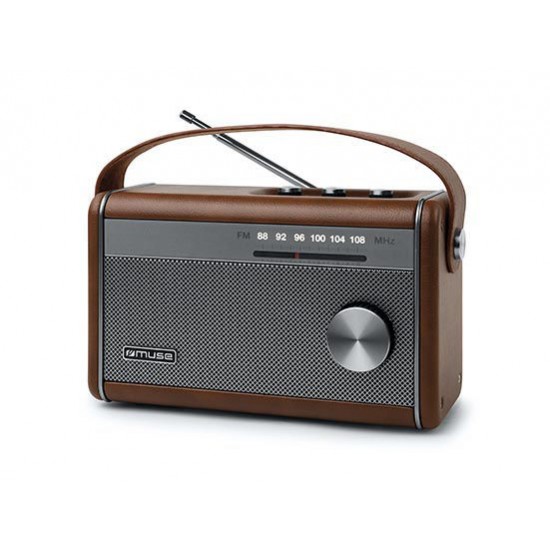 Ραδιόφωνο M-098BR MUSE Μπαταρίας-Ρεύματος με Bluetooth Καφέ