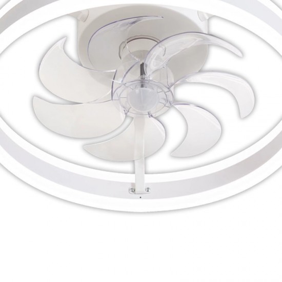 Ανεμιστήρας Οροφής PRCF-80609 Primo 20'' 50εκ. Με Τηλεχειριστήριο 1Φως LED 7 Φτερά Λευκός