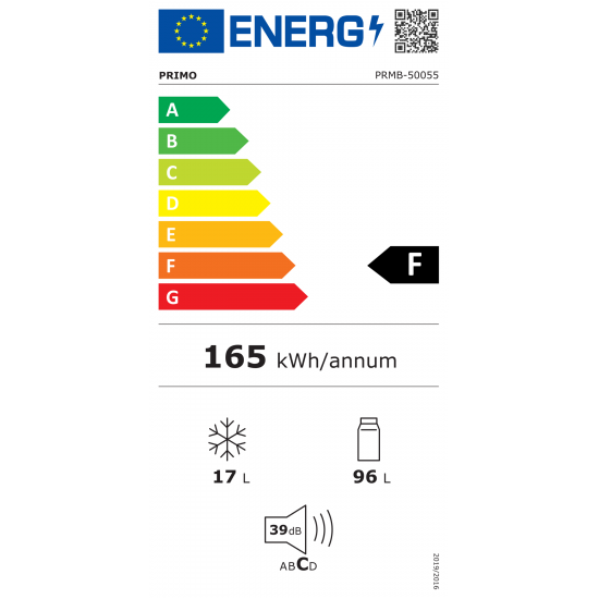 Ψυγείο PRMB-50055 Primo 113L 4*Freezer Μονόπορτο Inox/Γκρι