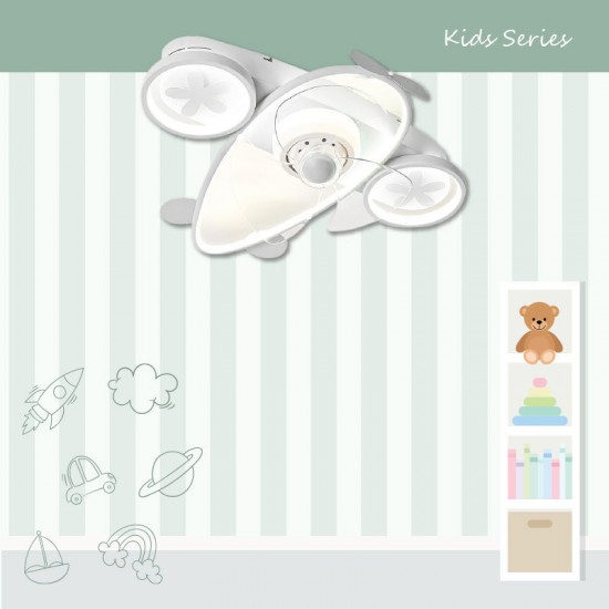 Ανεμιστήρας Οροφής PRCF-80677 Primo Kids Series DC 26'' 65εκ. Με Τηλεχειριστήριο 2 Φώτα LED