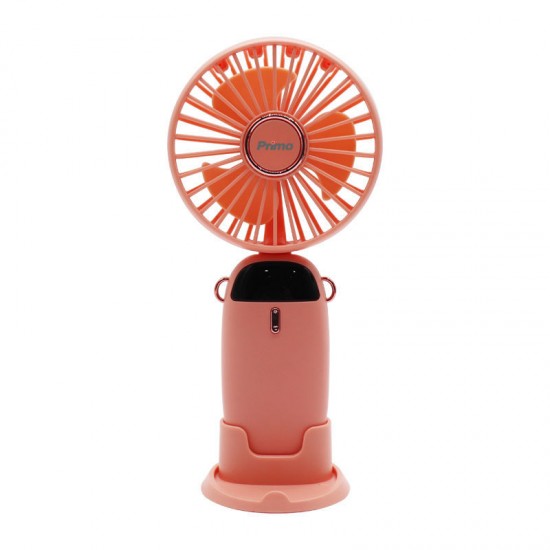 Ανεμιστήρας Mini PRMF-80694 Primo 3.5'' 9cm Ροζ Επαναφορτιζόμενος