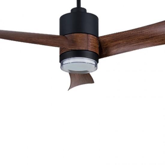 Ανεμιστήρας Οροφής PRCF-80663 PRIMO 54'' 137εκ. DC Με Τηλεχειριστήριο 1 Φως LED Μαύρος με 3 καφέ φτερά
