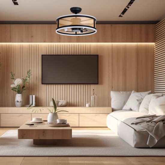 Ανεμιστήρας Οροφής PRCF-80657 PRIMO 24'' 60εκ. DC Με Τηλεχειριστήριο 3 Φώτα LED