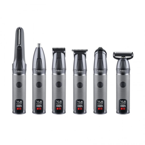 Σετ ανδρικής περιποίησης PRMG-40568 PRIMO 15σε1 Επαναφ 150M Digital IPX6 Ανθρακί