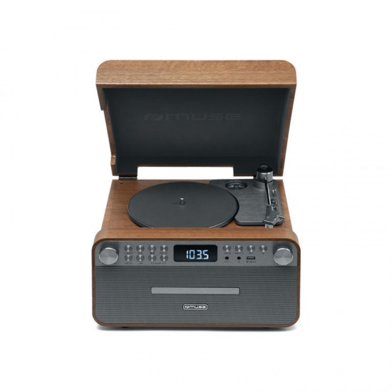 Πικάπ-Ραδιόφωνο MT-118AΤ MUSE με USB & Bluetooth Wooden
