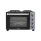 Ηλεκτρικό φουρνάκι με 2 εστίες PREO-40589 PRIMO 35L 3000W Γυάλινη πρόσοψη Μαύρο/Ασημί