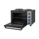 Ηλεκτρικό φουρνάκι με 2 εστίες PREO-40589 PRIMO 35L 3000W Γυάλινη πρόσοψη Μαύρο/Ασημί