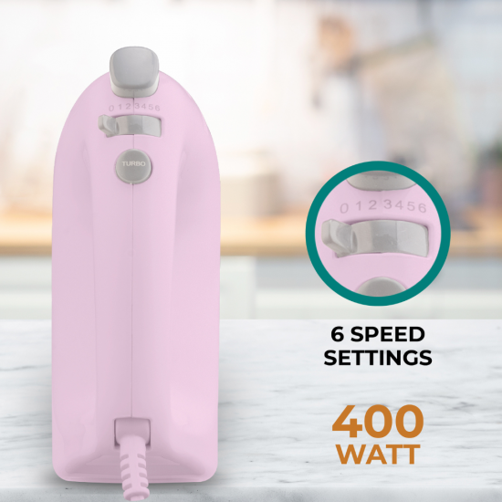 ΜΙΞΕΡ ΧΕΙΡΟΣ 400W HM-211 PINK