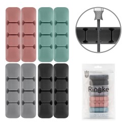Ringke - Cable Organizer (8 pack) - 3 x 8 Slots - Multicolor