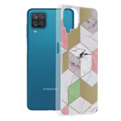 Techsuit - Marble Series - Samsung Galaxy A12 / A12 Nacho - Purple Hex