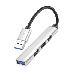 Hoco - Connection Hub (HB26) - USB-A to USB-A 3.0, 3xUSB-A 2.0 - Silver