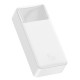 Baseus - Power Bank Bipow (PPBD050202) - Digital Display 2xUSB, USB-C, Micro-USB 30000mAh 15W + Cable Micro-USB 0.25m - White