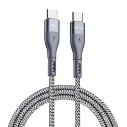 Duzzona - Data Cable (A2) - USB-C to Type-C Super Fast Charging 65W, 480Mbps, 1m - Grey